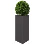 Jardineras triangulares 2 uds acero negro 40x34,5x70 cm en Macetas y jardineras | Comprar online en Foru.es