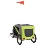 Remolque de bicicleta mascotas hierro tela Oxford verde gris de vidaXL, Cochecitos para mascotas - Ref: Foro24-93885, Precio:...
