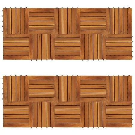 Baldosa de terraza patrón vertical 20 uds madera acacia 30x30cm by vidaXL, Floors and carpets - Ref: Foro24-271790, Price: 76...