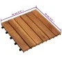 Baldosa de terraza patrón vertical 20 uds madera acacia 30x30cm by vidaXL, Floors and carpets - Ref: Foro24-271790, Price: 76...