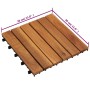 Baldosa de terraza patrón vertical 20 uds madera acacia 30x30cm de vidaXL, Suelos y moquetas - Ref: Foro24-271790, Precio: 78...