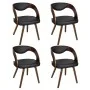 Sillas de comedor 4 uds madera curvada piel sintética marrón de vidaXL, Sillas de comedor - Ref: Foro24-270039, Precio: 570,6...