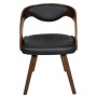 Sillas de comedor 4 uds madera curvada piel sintética marrón de vidaXL, Sillas de comedor - Ref: Foro24-270039, Precio: 537,6...