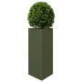Jardineras triangulares 2 uds acero verde oliva 40x34,5x70 cm en Macetas y jardineras | Comprar online en Foru.es