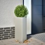 Jardinera trianngular de acero inoxidable 40x34,5x70 cm en Macetas y jardineras | Comprar online en Foru.es