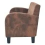 Conjunto de sofás 2 piezas ante artificial marrón de vidaXL, Sofás - Ref: Foro24-275226, Precio: 839,43 €, Descuento: %
