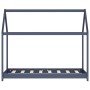 Estructura de cama infantil madera maciza pino gris 70x140 cm de vidaXL, Cunas y camas para niños - Ref: Foro24-283352, Preci...