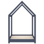 Estructura de cama infantil madera maciza pino gris 70x140 cm de vidaXL, Cunas y camas para niños - Ref: Foro24-283352, Preci...