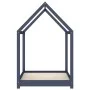 Estructura de cama infantil madera maciza pino gris 70x140 cm de vidaXL, Cunas y camas para niños - Ref: Foro24-283352, Preci...