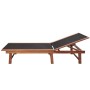 Tumbona con mesita 2 unidades madera maciza acacia y textilene de vidaXL, Tumbonas - Ref: Foro24-273752, Precio: 310,00 €, De...