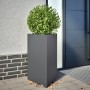 Jardinera triangular acero gris antracita 50x43x75 cm en Macetas y jardineras | Comprar online en Foru.es