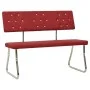 Banco de cuero sintético rojo tinto 110 cm de vidaXL, Bancos de comedor y cocina - Ref: Foro24-325859, Precio: 117,47 €, Desc...