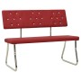 Banco de cuero sintético rojo tinto 110 cm de vidaXL, Bancos de comedor y cocina - Ref: Foro24-325859, Precio: 119,02 €, Desc...