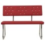 Banco de cuero sintético rojo tinto 110 cm de vidaXL, Bancos de comedor y cocina - Ref: Foro24-325859, Precio: 119,02 €, Desc...