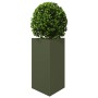 Jardinera triangular acero verde oliva 50x43x75 cm en Macetas y jardineras | Comprar online en Foru.es