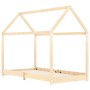 Estructura de cama infantil de madera maciza de pino 90x200 cm de vidaXL, Cunas y camas para niños - Ref: Foro24-283348, Prec...
