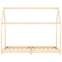 Estructura de cama infantil de madera maciza de pino 90x200 cm de vidaXL, Cunas y camas para niños - Ref: Foro24-283348, Prec...