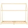 Solid pine wood children's bed frame 90x200 cm by vidaXL, Cribs and beds for children - Ref: Foro24-283348, Price: 155,75 €, ...