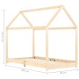 Estructura de cama infantil de madera maciza de pino 90x200 cm de vidaXL, Cunas y camas para niños - Ref: Foro24-283348, Prec...