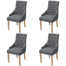 Esszimmerstühle 4 Einheiten aus dunkelgrauem Stoff von vidaXL, Essstühle - Ref: Foro24-274423, Preis: 502,03 €, Rabatt: %
