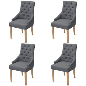 Sillas de comedor 4 unidades de tela gris oscuro de vidaXL, Sillas de comedor - Ref: Foro24-274423, Precio: 506,47 €, Descuen...