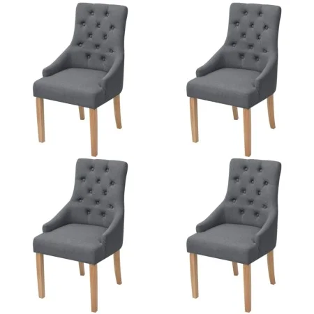 Sillas de comedor 4 unidades de tela gris oscuro de vidaXL, Sillas de comedor - Ref: Foro24-274423, Precio: 502,03 €, Descuen...