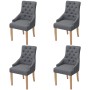 Sillas de comedor 4 unidades de tela gris oscuro de vidaXL, Sillas de comedor - Ref: Foro24-274423, Precio: 506,47 €, Descuen...