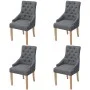 Sillas de comedor 4 unidades de tela gris oscuro de vidaXL, Sillas de comedor - Ref: Foro24-274423, Precio: 502,03 €, Descuen...