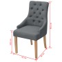 Sillas de comedor 4 unidades de tela gris oscuro de vidaXL, Sillas de comedor - Ref: Foro24-274423, Precio: 506,47 €, Descuen...