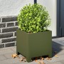 Jardinera hexagonal acero verde oliva 30x30x30 cm en Macetas y jardineras | Comprar online en Foru.es