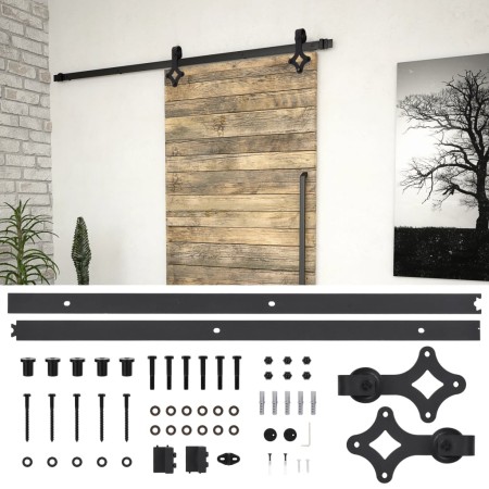 Kit de herrajes para puertas correderas SKIEN acero negro 183cm en Materiales de construcción | Comprar online en Foru.es