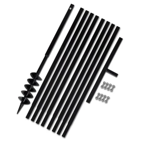 Erdbohrer mit 100 mm Griff und 9 m Verlängerungsrohr aus Stahl. von vidaXL, Spiralschnecken - Ref: Foro24-270520, Preis: 109,...