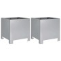 Jardineras 2 unidades acero galvanizado 30x30x30 cm en Macetas y jardineras | Comprar online en Foru.es