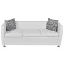 Conjunto de sofás de 2 y 3 plazas y sillón de cuero artificial blanco de vidaXL, Sofás - Ref: Foro24-272180, Precio: 503,47 €...
