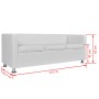 Conjunto de sofás de 2 y 3 plazas y sillón de cuero artificial blanco de vidaXL, Sofás - Ref: Foro24-272180, Precio: 503,47 €...