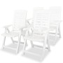 Sillas de jardín reclinables 4 unidades plástico blanco de vidaXL, Sillas de jardín - Ref: Foro24-275067, Precio: 317,77 €, D...