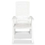 Sillas de jardín reclinables 4 unidades plástico blanco de vidaXL, Sillas de jardín - Ref: Foro24-275067, Precio: 317,77 €, D...