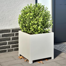 Jardinera de acero blanco 40x40x40 cm en Macetas y jardineras | Comprar online en Foru.es