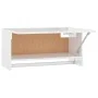 Armario de madera contrachapada blanco brillante 70x32,5x35 cm de vidaXL, Armarios roperos - Ref: Foro24-808248, Precio: 48,3...