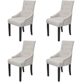 Sillas de comedor 4 unidades tela gris crema de vidaXL, Sillas de comedor - Ref: Foro24-272506, Precio: 634,43 €, Descuento: %
