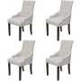 Sillas de comedor 4 unidades tela gris crema de vidaXL, Sillas de comedor - Ref: Foro24-272506, Precio: 634,43 €, Descuento: %