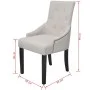 Sillas de comedor 4 unidades tela gris crema de vidaXL, Sillas de comedor - Ref: Foro24-272506, Precio: 634,43 €, Descuento: %