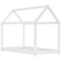 Estructura de cama infantil madera maciza pino blanco 70x140 cm de vidaXL, Cunas y camas para niños - Ref: Foro24-283349, Pre...
