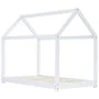 Estructura de cama infantil madera maciza pino blanco 70x140 cm de vidaXL, Cunas y camas para niños - Ref: Foro24-283349, Pre...