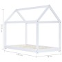 Estructura de cama infantil madera maciza pino blanco 70x140 cm de vidaXL, Cunas y camas para niños - Ref: Foro24-283349, Pre...
