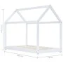 Estructura de cama infantil madera maciza pino blanco 70x140 cm de vidaXL, Cunas y camas para niños - Ref: Foro24-283349, Pre...