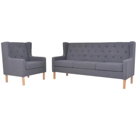 2-teilige Sofagarnitur aus grauem Stoff von vidaXL, Sofas - Ref: Foro24-274933, Preis: 575,14 €, Rabatt: %