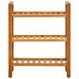 Zapatero con 3 estantes madera maciza de roble 50x27x60 cm de vidaXL, Zapateros y organizadores de calzado - Ref: Foro24-3317...