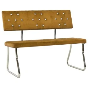 Brown velvet bench 110 cm by vidaXL, Dining and kitchen benches - Ref: Foro24-325871, Price: 110,33 €, Discount: %