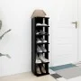 Mueble zapatero madera contrachapada negro 27,5x27x102 cm de vidaXL, Zapateros y organizadores de calzado - Ref: Foro24-80848...
